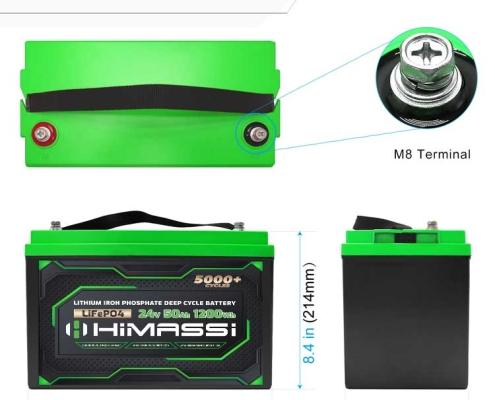 solar 25.6v 50ah lifepo4 battery pack