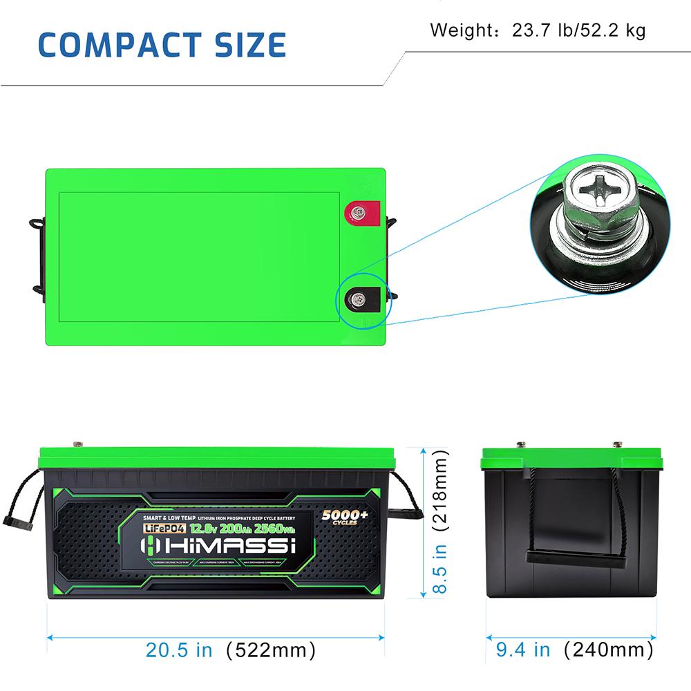Himax 12Volt 200Ah compact size